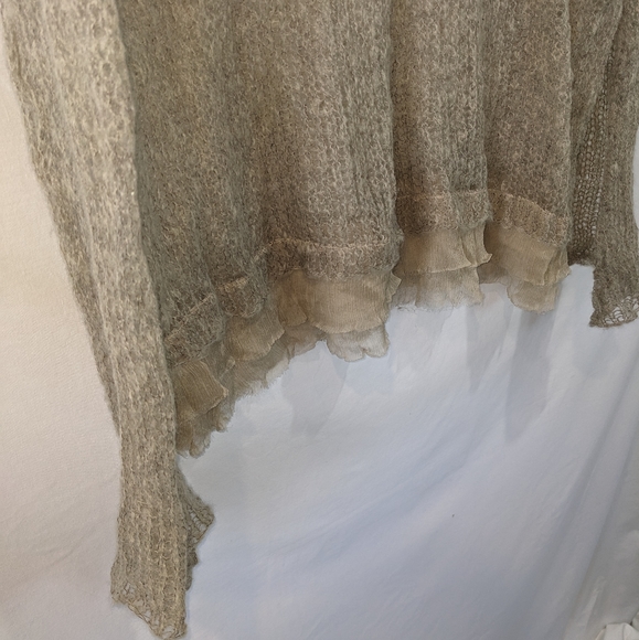 Viviana Uchitel Open Knit Wool and Silk Sweater Blouse Size 2 - Picture 7 of 10